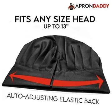 APRON DADDY Personalized Apron and Chef Hat Set - Adjustable 1 Size Fits up to 3XL - Custom Add A Name Apron for Men and Women - Cooking Gift (Professional Knife Design)