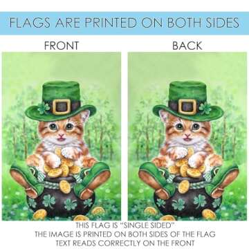 Clover Kitty St.Patrick's Day Garden Flag for All