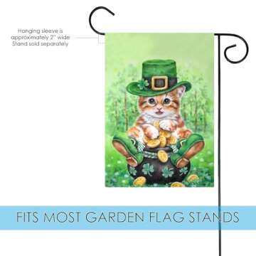 Clover Kitty St.Patrick's Day Garden Flag for All