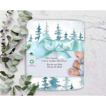 100% Organic Cotton Fitted Sheets for Standard Crib and Toddler Mattresses/Pads 28” x 52” and up to 6” Thick. Boys and Girls. Fits, Dream On Me, Lullaby, Safety 1st, Newton, and Other Brands.