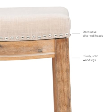 Stylish Linon Kingston Acacia Counter Stool For Your Home