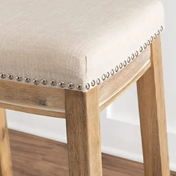 Stylish Linon Kingston Acacia Counter Stool For Your Home
