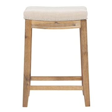 Stylish Linon Kingston Acacia Counter Stool For Your Home