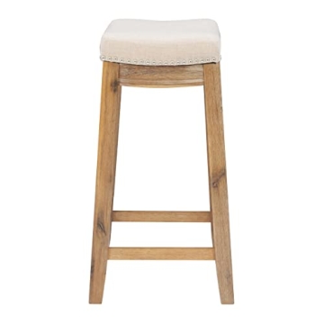 Stylish Linon Kingston Acacia Counter Stool For Your Home