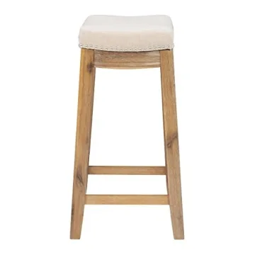 Stylish Linon Kingston Acacia Counter Stool For Your Home