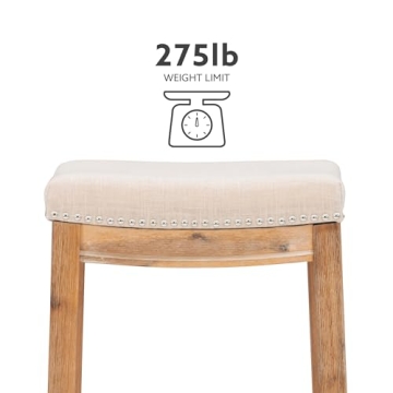 Stylish Linon Kingston Acacia Counter Stool For Your Home