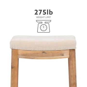 Stylish Linon Kingston Acacia Counter Stool For Your Home