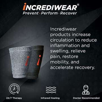 Incrediwear Wrist Sleeve – Wrist Brace for Women and Men to Help with Swelling, Inflammation, Joint Pain Relief and Offers Wrist Support & Recovery (Grey, Large)