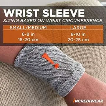 Incrediwear Wrist Sleeve – Wrist Brace for Women and Men to Help with Swelling, Inflammation, Joint Pain Relief and Offers Wrist Support & Recovery (Grey, Large)