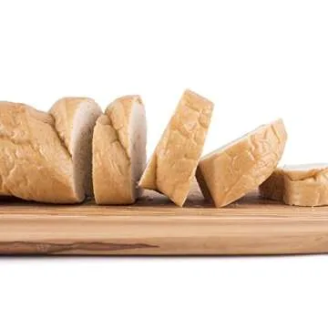 LARGE Rectangular Cutting Board for Food Preparation and Presentation - Premium Solid Natural Olive Wood Reversible Chopping Board MADE IN ITALY - Perfect in kitchen, on table or to share food at part