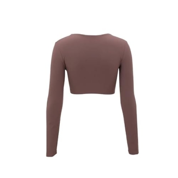 Aoxjox Long Sleeve Crop Top for Women - Stylish & Comfortable