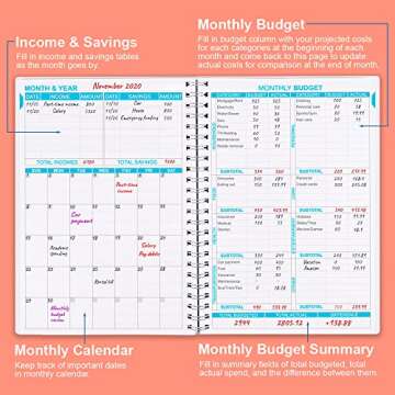 Budget Planner - Monthly Finance Organizer with Expense Tracker Notebook for Smart Money Management