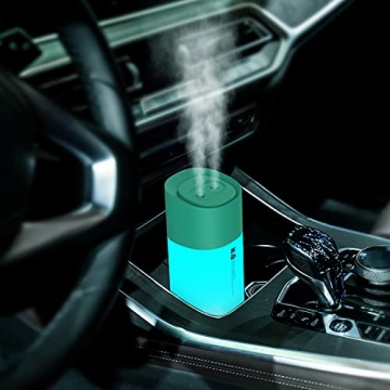 Besmhall Mini Humidifier, Double Spray USB Car Humidifier Mute Portable 3 Mist Mode humidifiers for ...
