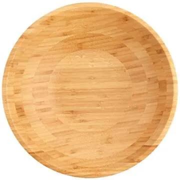 Lipper International Bamboo Wood Salad Bowl Set - Perfect for Entertaining & Everyday Use