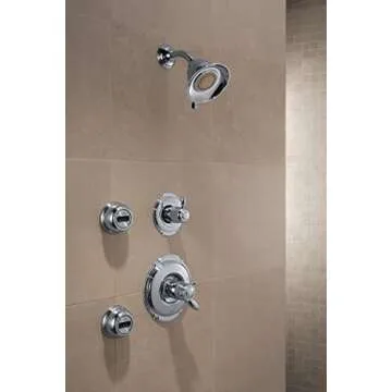 DELTA FAUCET T11855 Victorian 3 Setting Diverter Trim, Chrome 5.00 x 5.00 x 5.00 inches