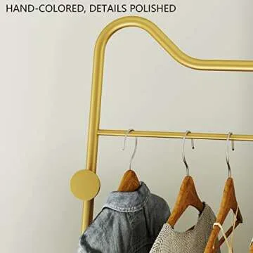 Modern Gold Corner Coat Rack for Elegant Storage Solutions