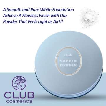 Club Setting Powder for a Natural Matte Finish, Lightweight Face Powder with Skin-Smoothing Amino Ac...