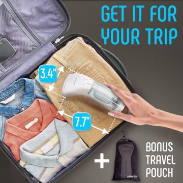Compact Travel Garment Steamer for Quick Wrinkle Removal
