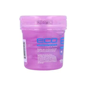 Eco Style Ecoco Hair Gel - Curl And Wave - Anti-Itch, Alcohol-Free Formula - Perfect Hold For Angled Or Tapered Sides - Ideal For Wavy Hair - No Flakes - Not Animal Tested - Moisturizes - 8 Oz