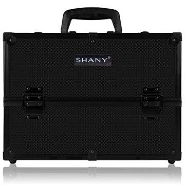 SHANY Essential Pro Makeup Train Case Cosmetic Box Portable Makeup Case Cosmetics Beauty Organizer J...