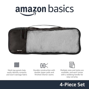 Amazon Basics Packing Travel Organizer Cubes Set 4-Piece