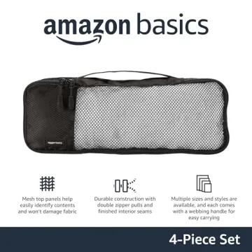 Amazon Basics Packing Travel Organizer Cubes Set 4-Piece