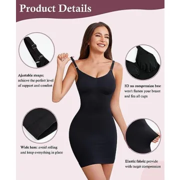 RDSIANE Women's Body Shaper Full Slip for Tummy Control