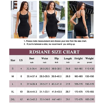 RDSIANE Women's Body Shaper Full Slip for Tummy Control