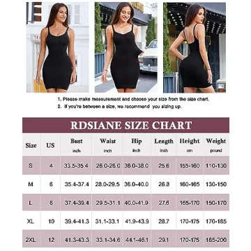 RDSIANE Women's Body Shaper Full Slip for Tummy Control