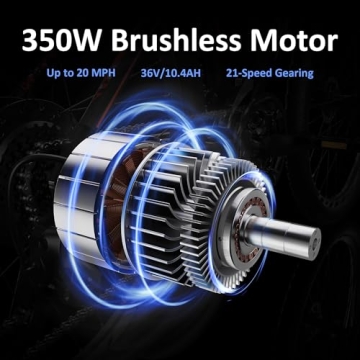 Totem Electric Mountain Bike with 1000W Motor and 21 Speed