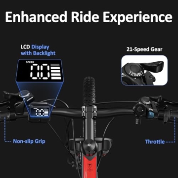 Totem Electric Mountain Bike with 1000W Motor and 21 Speed