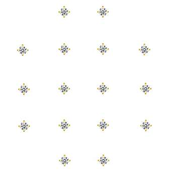 FOSIR 8 Pairs 2mm Tiny Flat Back Earrings for Women Men 14K Gold Plated Surgical Stainless Steel Stud Earrings Cubic Zirconia Cartilage Earring Hypoallergenic (Gold, 2mm CZ)