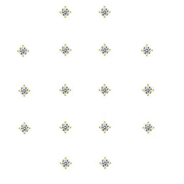 FOSIR 8 Pairs 2mm Tiny Flat Back Earrings for Women Men 14K Gold Plated Surgical Stainless Steel Stud Earrings Cubic Zirconia Cartilage Earring Hypoallergenic (Gold, 2mm CZ)