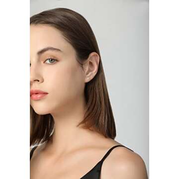 FOSIR 8 Pairs 2mm Tiny Flat Back Earrings for Women Men 14K Gold Plated Surgical Stainless Steel Stud Earrings Cubic Zirconia Cartilage Earring Hypoallergenic (Gold, 2mm CZ)