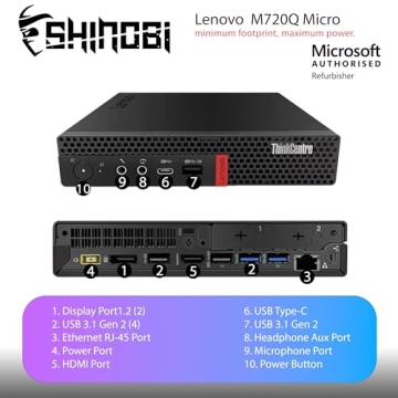 Lenovo ThinkCentre M720Q Micro PC | Powerful & Fast Performance