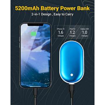 JUANANIUG Rechargeable Hand Warmers for Winter Fun