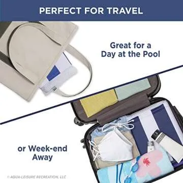 Aqua 2-in-1 Catalina XL Pool Float & Water Hammock – 1-2 Person, Multi-Purpose Inflatable Pool Floats for Adults – Patented Thick, Non-Stick PVC Material – Navy/White Stripe