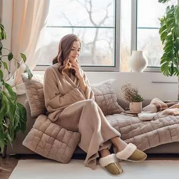 SOSUSHOE Womens Slippers Memory Foam Slippers Fluffy Slippers Warm Soft House Slippers for Women Non-Slip Indoor Outdoor