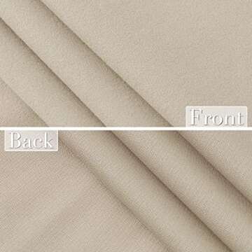 Tan Beige Ruffle Curtains 84 inches Long 2 Panels Set for Dinning Room, Rod Pocket Light Filtering Window Curtains Shabby Chic Farmhouse Bedroom Decor French Country Drapes Pretty Luxury Fancy Look