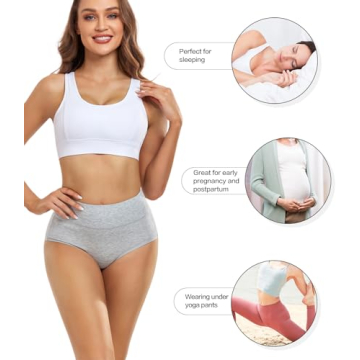Wirarpa Postpartum High Waisted Cotton Underwear - 4 Pack