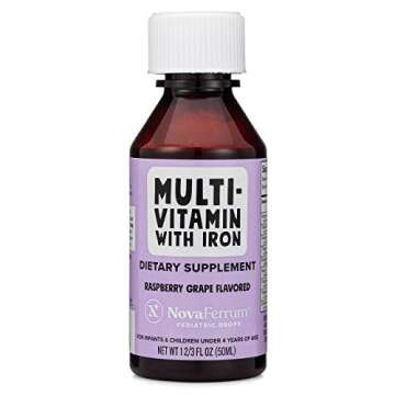 NovaFerrum Yum | Multivitamin with Iron for Infants, Toddlers & Kids | Immune Support | Ages 4 & Und...