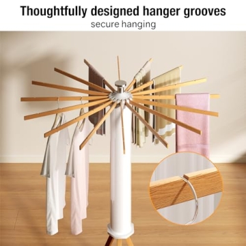 Durable kenvc Tripod Clothes Drying Rack for Small Spaces