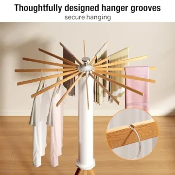 Durable kenvc Tripod Clothes Drying Rack for Small Spaces