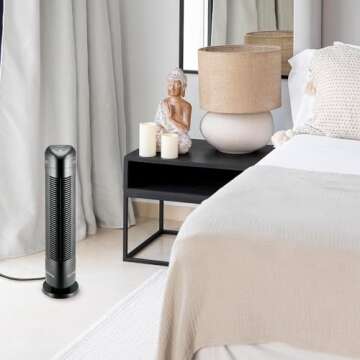 ENVION Home Air Purifier, TA500 Ionic Turbo Pro Filterless Room Purifier, Black