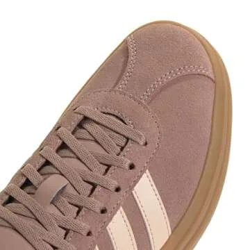 adidas Women's VL Court Bold Sneaker, Warm Clay/Powder Coral/Gum, 9
