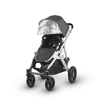 2018 UPPAbaby VISTA Stroller, Henry (Blue Marl/Silver/Saddle Leather)