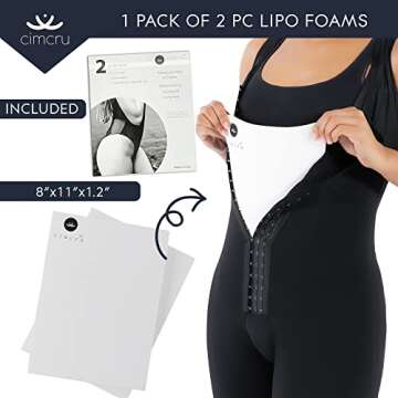 Cimcru Inflatable BBL Chair - BBL Post Surgery Supplies - Portable Urinal with Case and 1 Pack of 2 Lipo Foams - Heal in Comfort