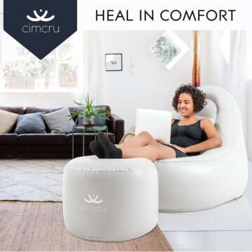 Cimcru Inflatable BBL Chair - BBL Post Surgery Supplies - Portable Urinal with Case and 1 Pack of 2 Lipo Foams - Heal in Comfort