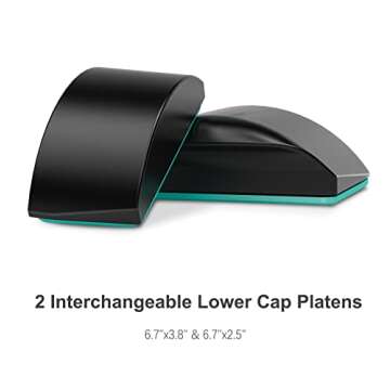 Hat Heat Press Machine for Caps with 2pcs Interchangeable Platens(6.7"x3.8", 6.7"x2.5"), Cap Heat Press for Stuctured Hats and HTV Iron On and Sublimation Projects, Heat Transfer Printing for Caps