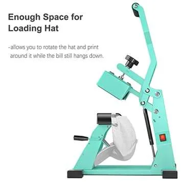 Hat Heat Press Machine for Caps with 2pcs Interchangeable Platens(6.7"x3.8", 6.7"x2.5"), Cap Heat Press for Stuctured Hats and HTV Iron On and Sublimation Projects, Heat Transfer Printing for Caps
